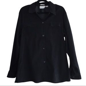 MARDI MODES Black Long Sleeve Button Up